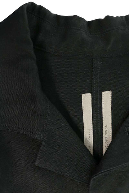 Rick Owens 16SS Black Oversized Cotton SS Shirt Size 46