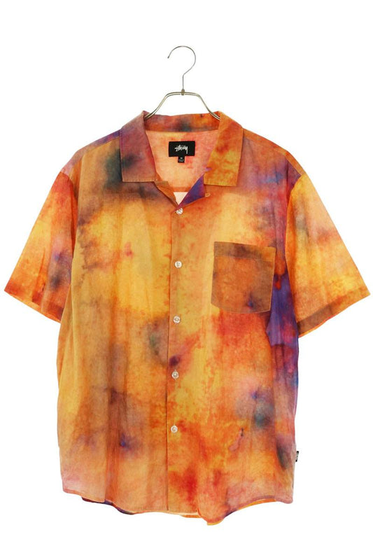 STUSSY Pink All-Over Pattern Cotton Shirt Size M