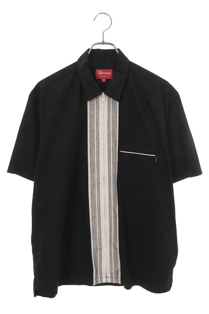 SUPREME Bowling Zip SS Shirt Black White Size M