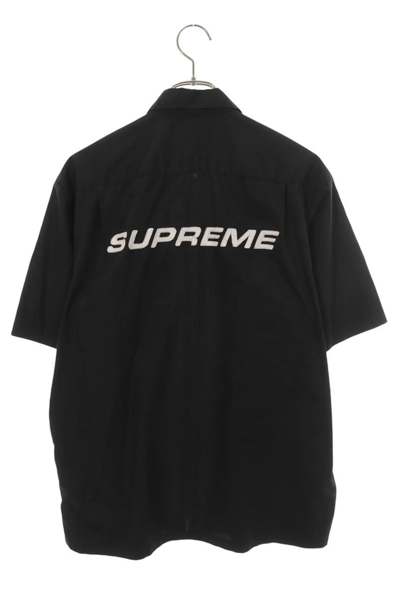SUPREME Bowling Zip SS Shirt Black White Size M