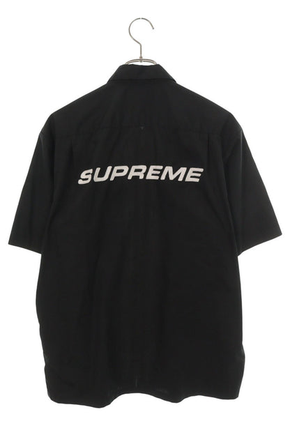 SUPREME Bowling Zip SS Shirt Black White Size M