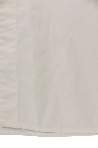 VALENTINO White Front Print Cotton Shirt Size 41