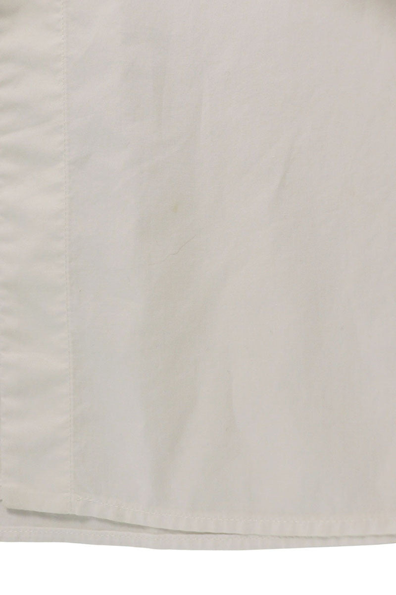 VALENTINO White Front Print Cotton Shirt Size 41