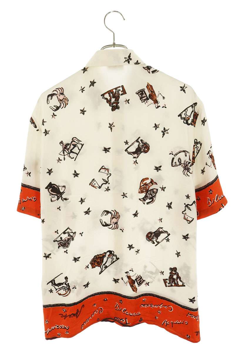 FENDI Multi Silk All-Over Pattern Shirt Size L