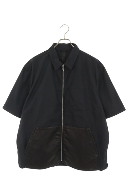 Chrome Hearts Nylon Leather Cross Patch Zip Shirt Size XXL