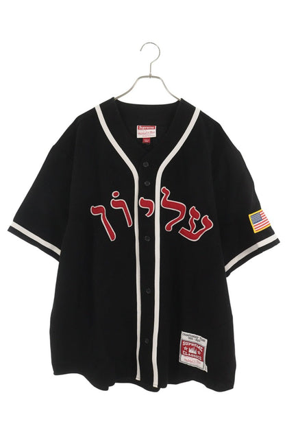 SUPREME 23AW Wool Baseball Jersey Black Shirt Size XL