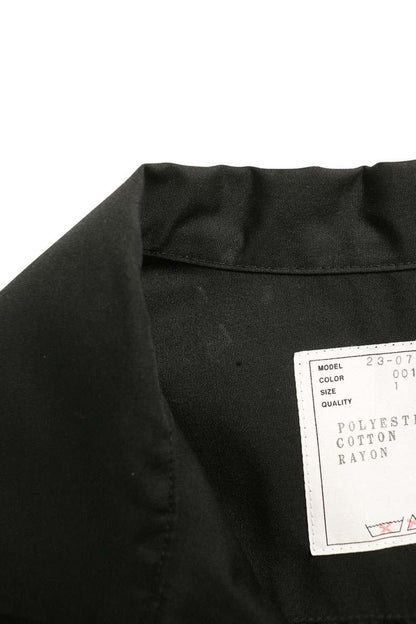 Sacai Black Logo Embroidered Poly-Cotton Shirt Size 1