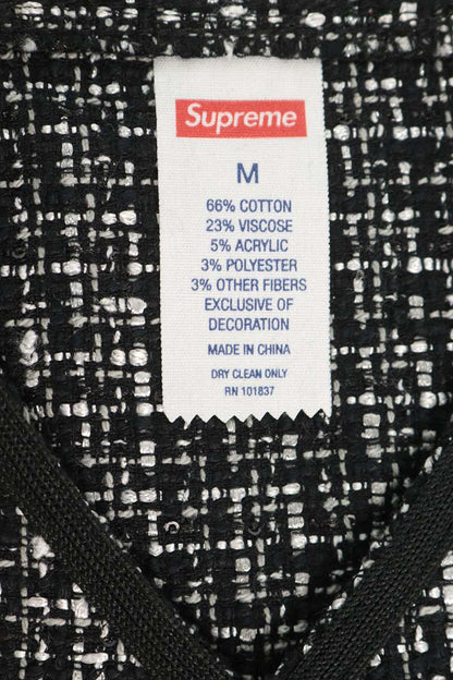 SUPREME 25AW Boucle Baseball Jersey Black Shirt Size M