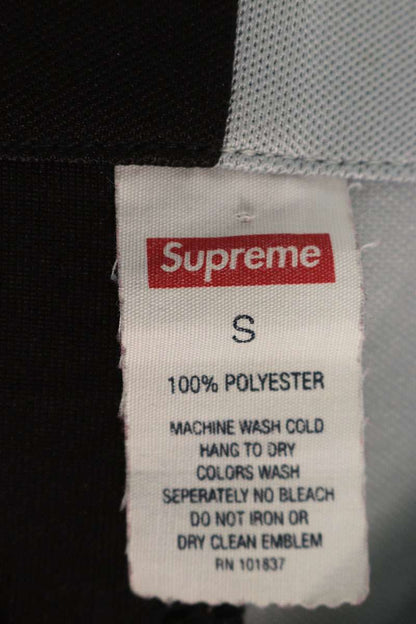 SUPREME Black Gray Baseball Shirt Size S