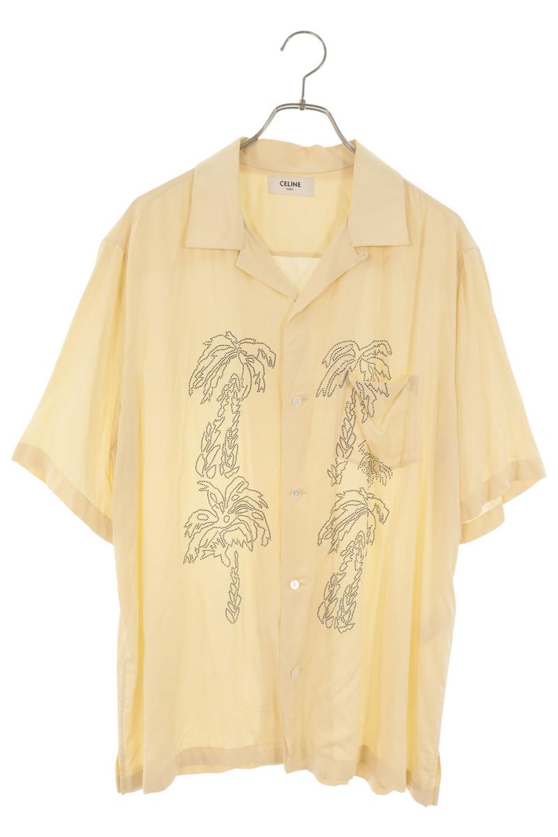 CELINE Rhinestone Hawaiian Loose Shirt Size 40