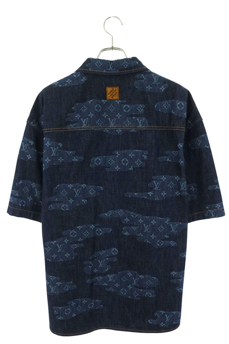 LOUISVUITTON Monogram Chambray Shirt Size XL