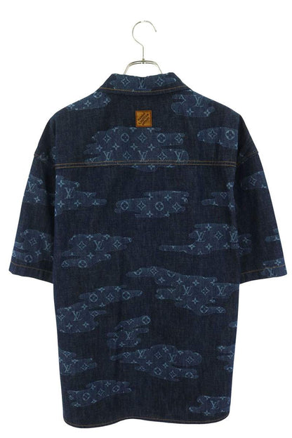 LOUISVUITTON Monogram Chambray Shirt Size XL