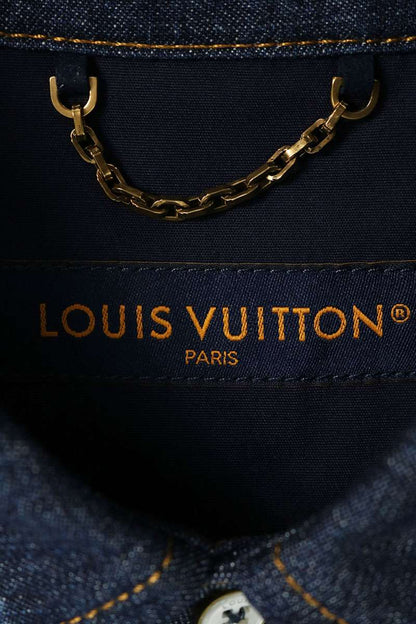 LOUISVUITTON Monogram Chambray Shirt Size XL