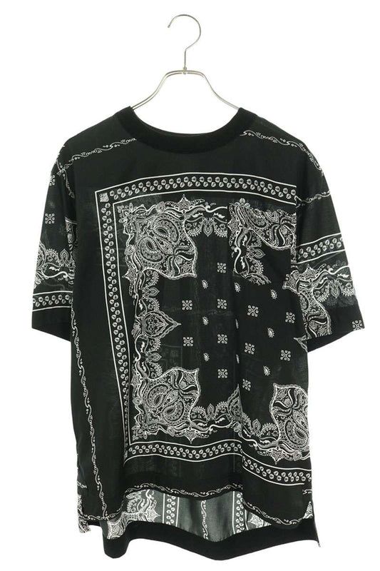 Sacai Black Bandana Pattern Pullover Size 3