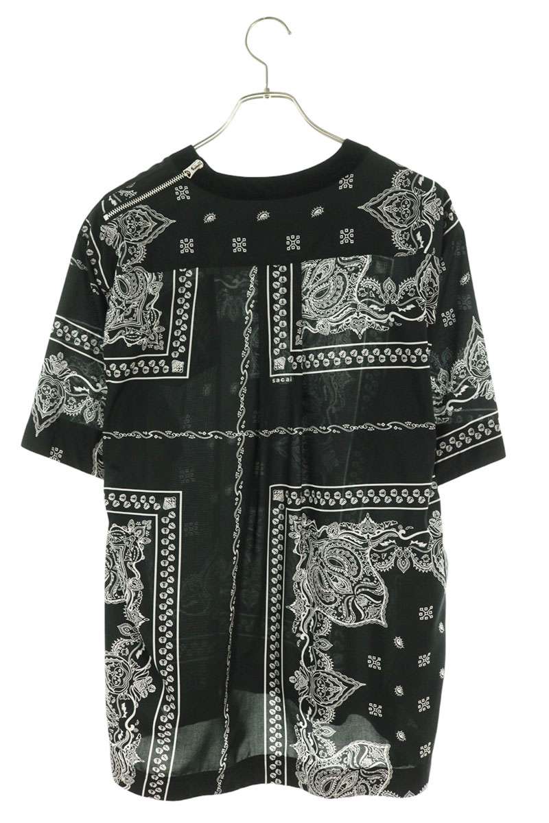 Sacai Black Bandana Pattern Pullover Size 3