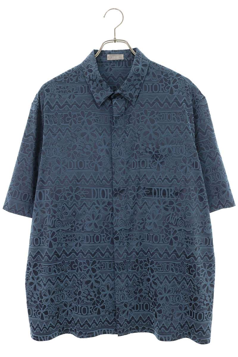 Christian Dior x Stussy Silk Pattern Shirt Size 40