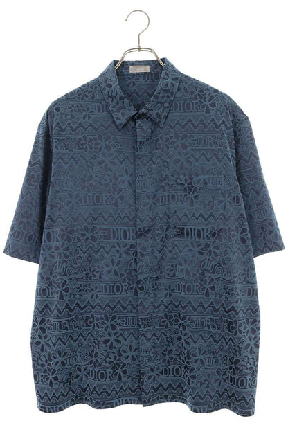Christian Dior x Stussy Silk Pattern Shirt Size 40