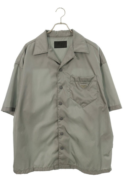 PRADA Gray Re-Nylon Triangle Plate Shirt Size XL