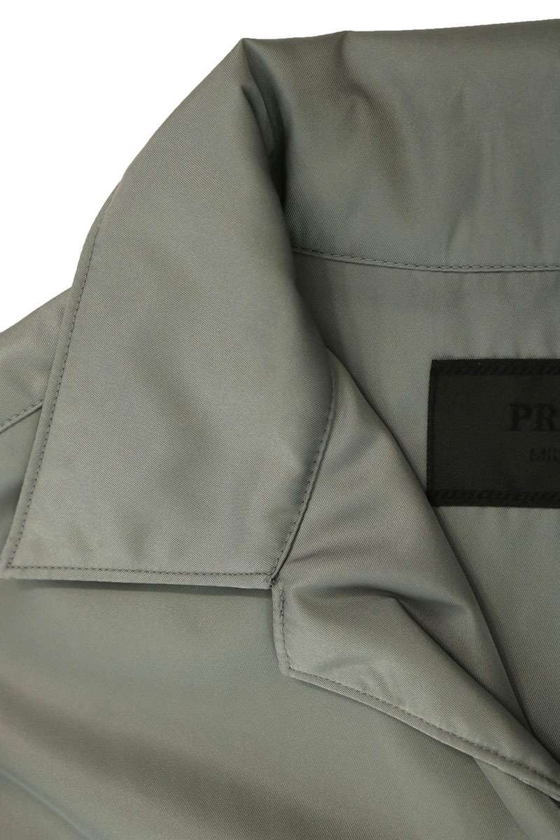 PRADA Gray Re-Nylon Triangle Plate Shirt Size XL