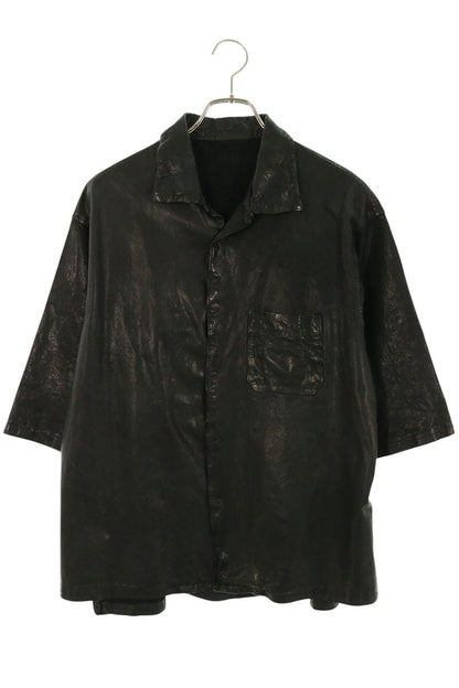ISAMUKATAYAMA BACKLASH Black Leather Shirt Size M