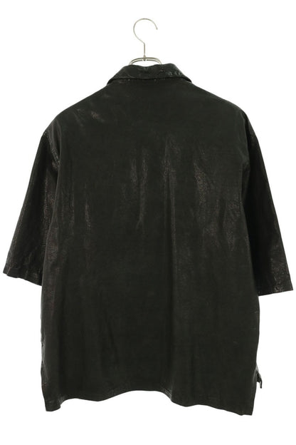 ISAMUKATAYAMA BACKLASH Black Leather Shirt Size M