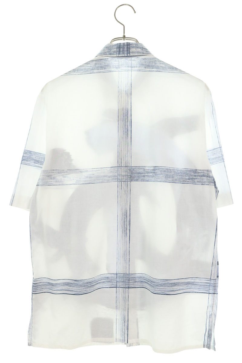 DIOR Graffiti Design Cotton Short Sleeve Shirt White Size M