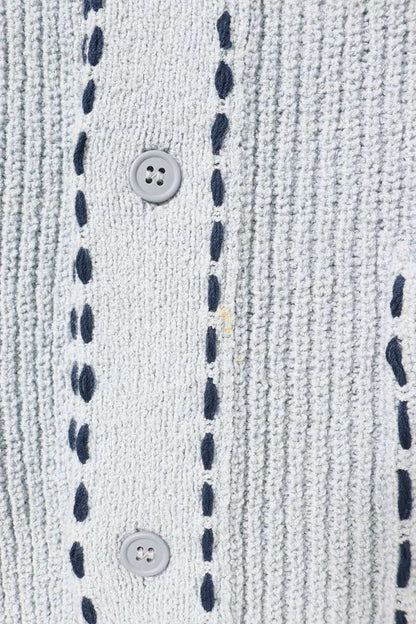 PHINGERIN Stitch Design Shirt Light Blue Size FREE