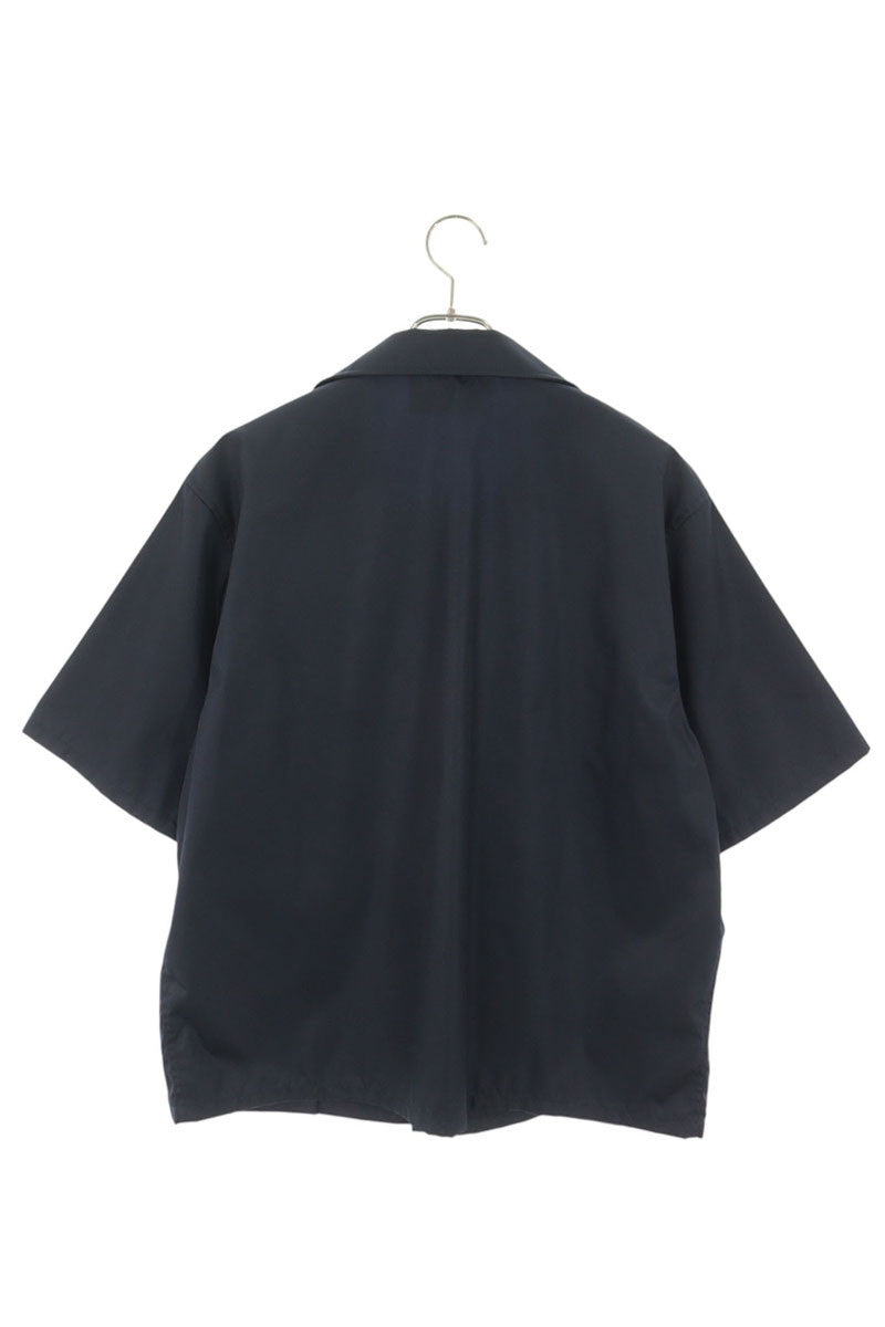 PRADA Navy Re-Nylon Logo Plate Shirt Size M