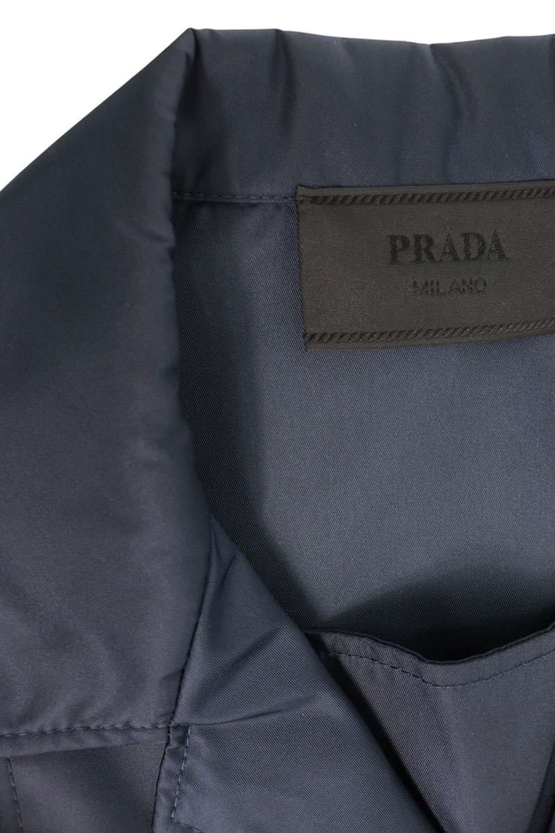 PRADA Navy Re-Nylon Logo Plate Shirt Size M