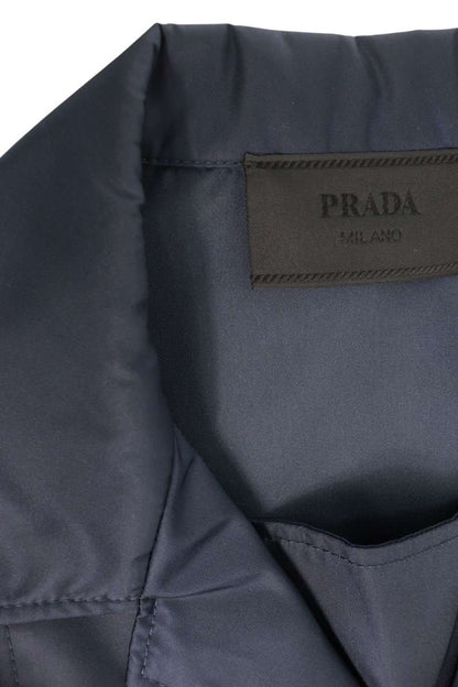 PRADA Navy Re-Nylon Logo Plate Shirt Size M