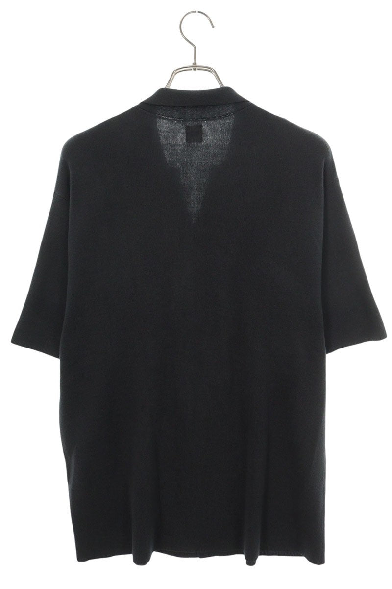 Ron Herman Silk Open Collar Short Sleeve Shirt Black Size L