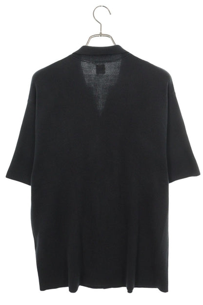 Ron Herman Silk Open Collar Short Sleeve Shirt Black Size L