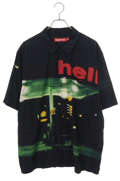 SUPREME 23AW "Hell" Rayon Short Sleeve Shirt Multi Size XL