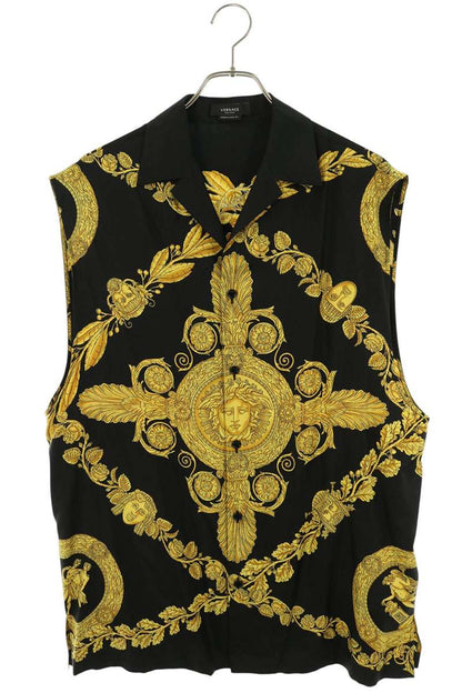 Versace All-Over Print Sleeveless Shirt Multi Size 46