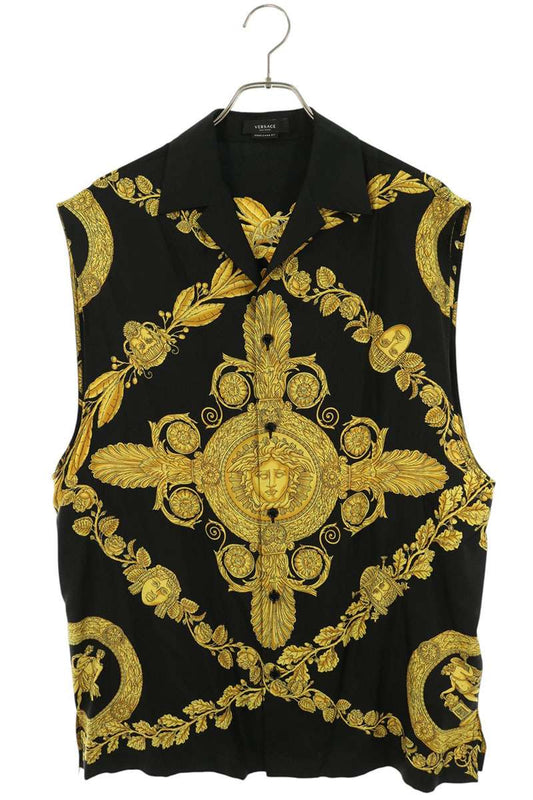 Versace All-Over Print Sleeveless Shirt Multi Size 46