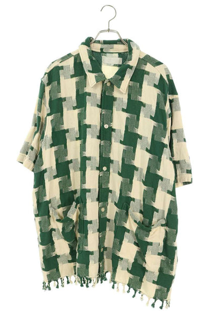 KITH 24SS Jumbo Houndstooth Overshirt Green Shirt Size XXL