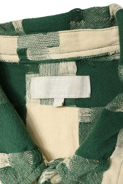 KITH 24SS Jumbo Houndstooth Overshirt Green Shirt Size XXL