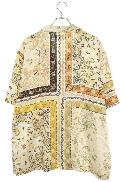 KITH 25SS Panelled Bandana Camp Collar Shirt Yellow Size XXL