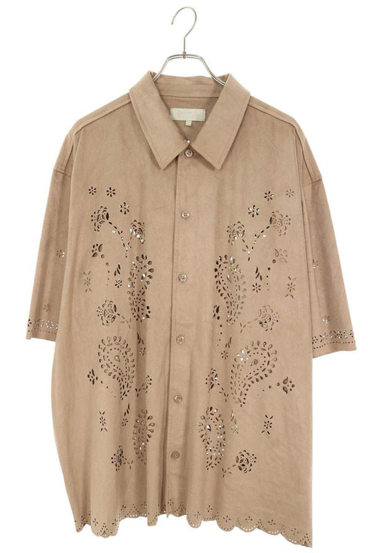 KITH 24SS Isaac Microsuede Buttondown Brown Shirt Size XXL