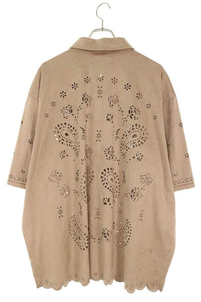 KITH 24SS Isaac Microsuede Buttondown Brown Shirt Size XXL