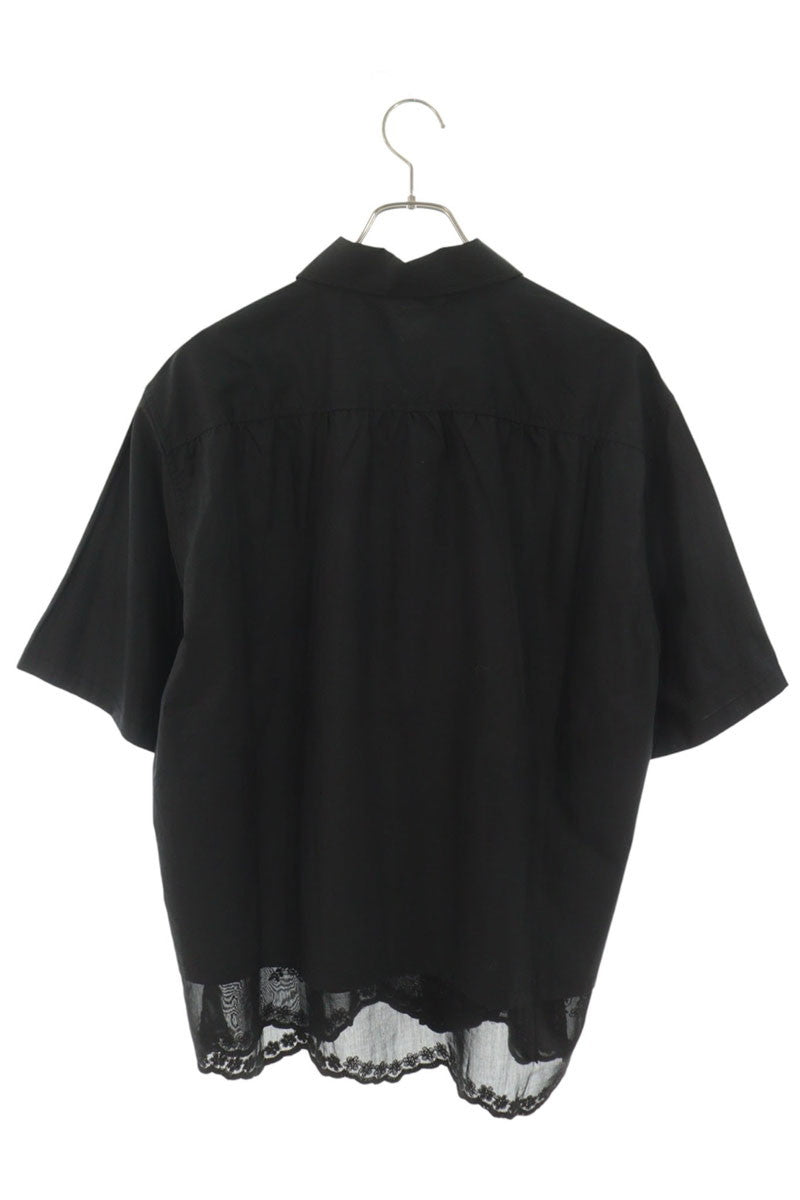 OUR LEGACY EVERY SHIRT SHORTSLEEVE Lace Shirt Black Size 46