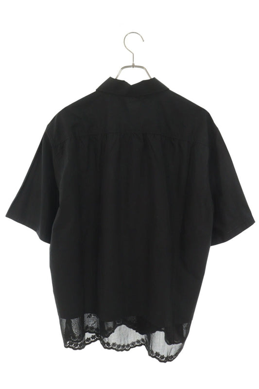 OUR LEGACY EVERY SHIRT SHORTSLEEVE Lace Shirt Black Size 46