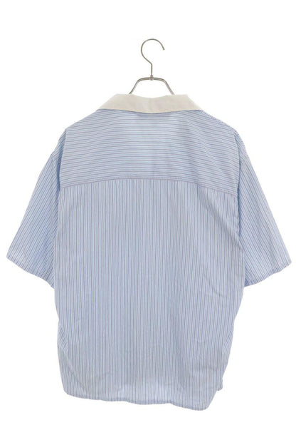 MARNI Reversible Open Collar Striped Light Blue Shirt Size 46