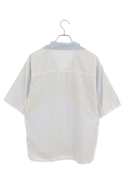 MARNI Reversible Open Collar Striped Light Blue Shirt Size 46