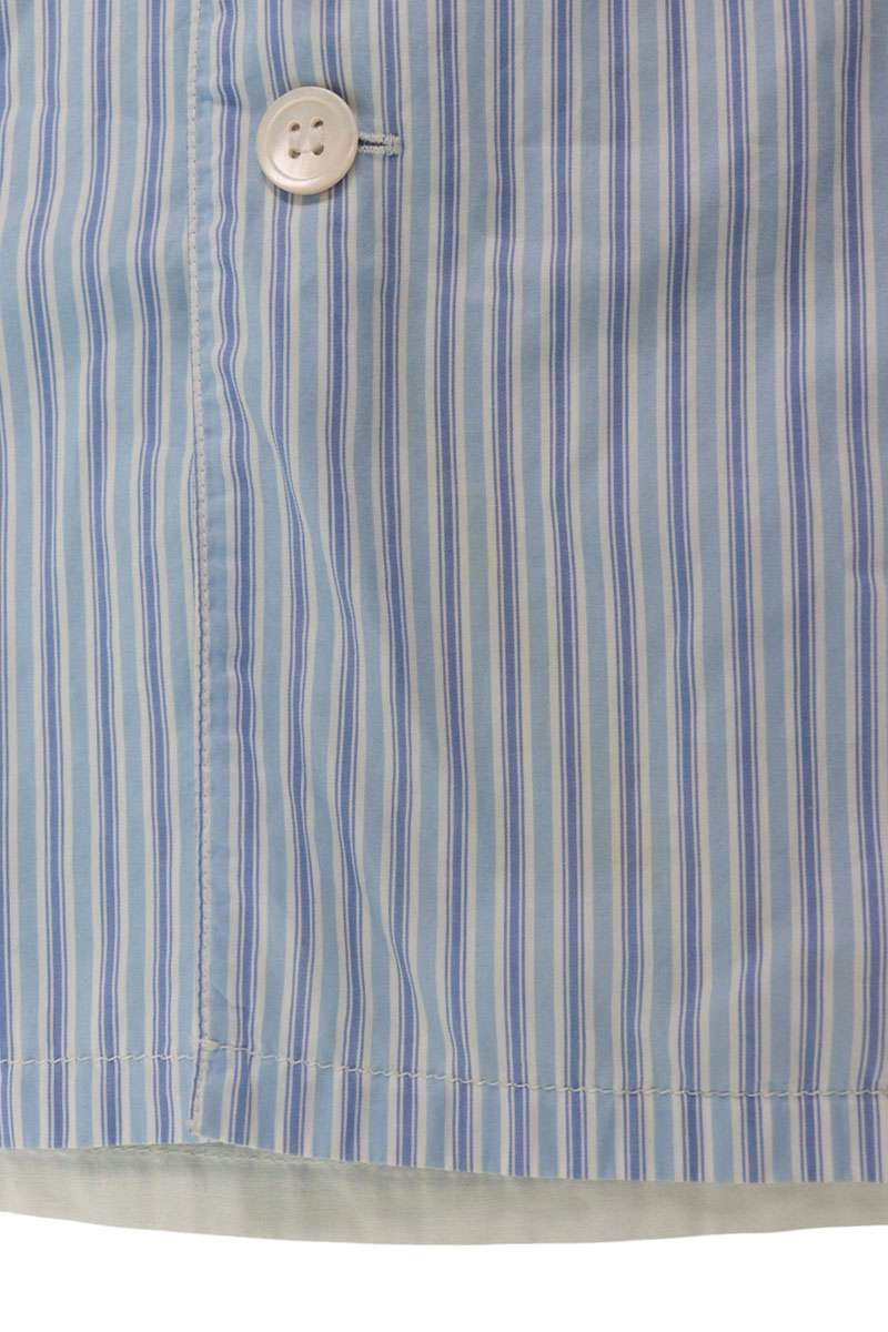 MARNI Reversible Open Collar Striped Light Blue Shirt Size 46