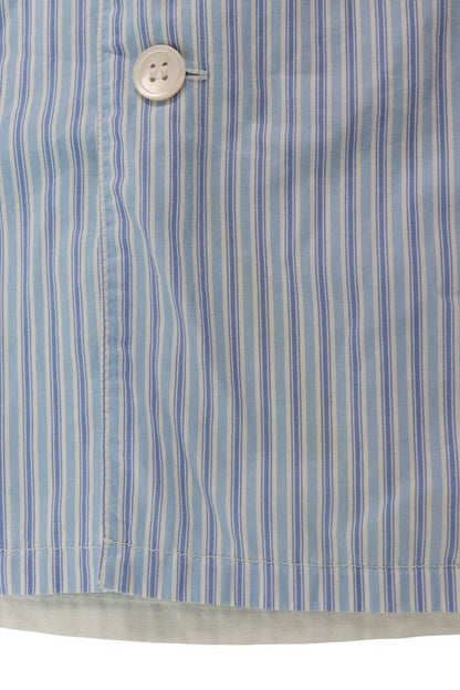 MARNI Reversible Open Collar Striped Light Blue Shirt Size 46