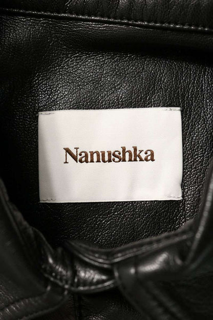 Nanushka Two-Tone Faux Leather Shirt Multi Size XS