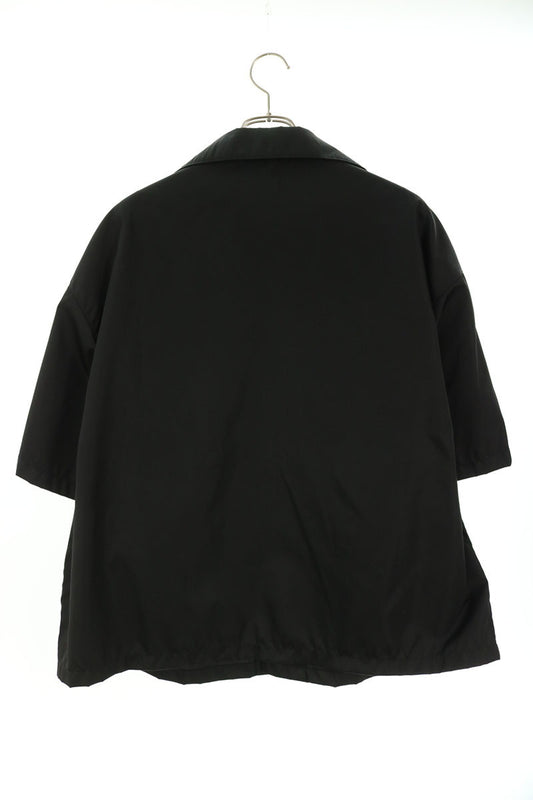 PRADA Re-Nylon Triangle Plate Short Shirt Black Size L
