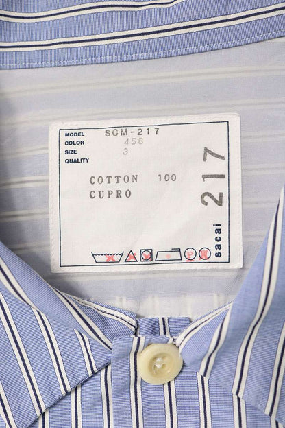 Sacai Cotton Poplin Stripe S/S Shirt Size 3