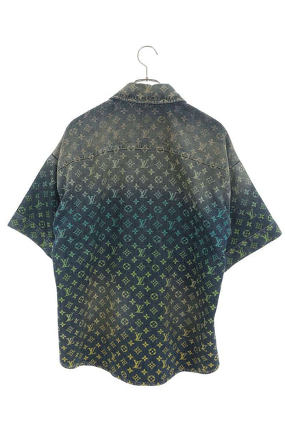 LOUISVUITTON 23SS Rainbow Monogram Denim Sleeve Shirt Size S